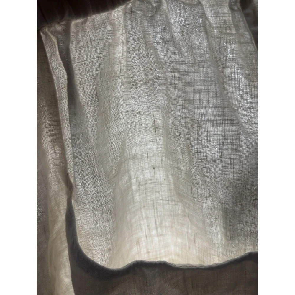 Quince 100% European Linen Wide Leg Loose Pants Flax/Beige Elastic *Large*
